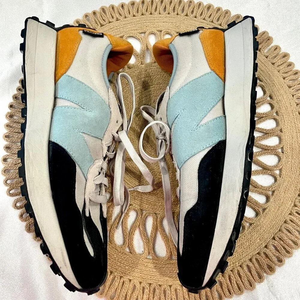 New Balance 327 Moonbeam Madras Orange Sneakers Mens' Size 11.5